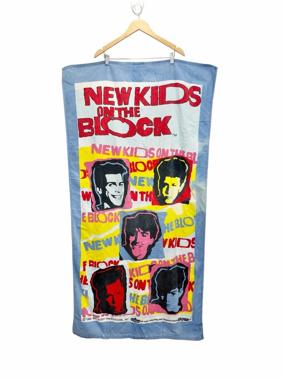 Vintage 1989 New Kids on the Block (NKOTB) Beach Towel Boy Band